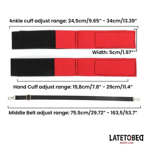 BEINFESSEL-SET VON LATETOBED BDSM LINE