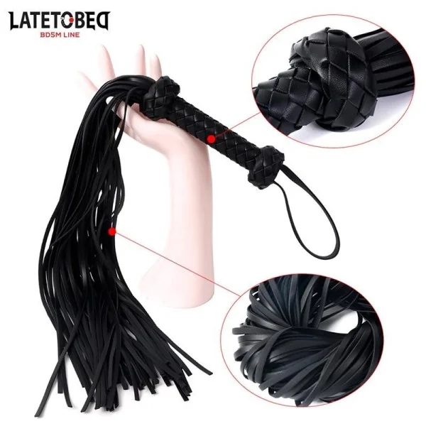 GEFLOCHTENER FLOGGER 64,5 CM VON LATETOBED BDSM LINE