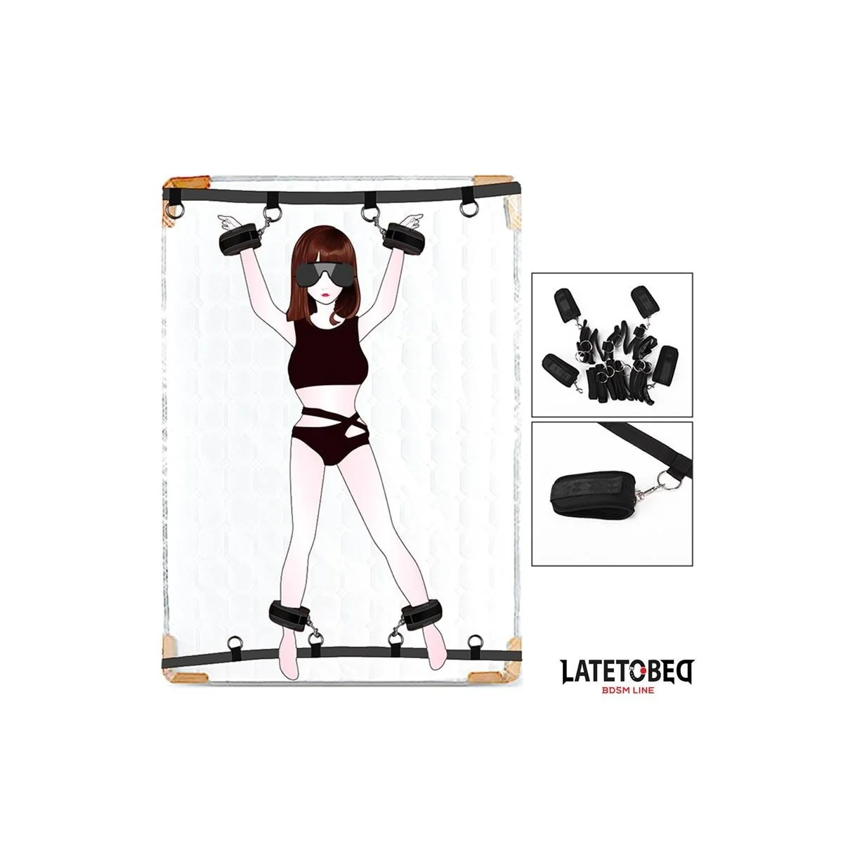 BETTFESSELN 4 BEFESTIGUNGSPUNKTE VON LATETOBED BDSM LINE