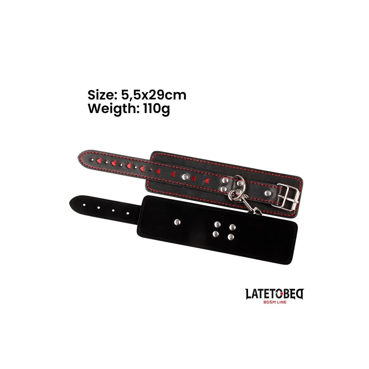 FESSEL MIT KETTE UND HERZEN VON LATETOBED BDSM LINE