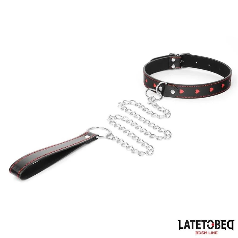 HALSBAND MIT LEINE 52 CM VON LATETOBED BDSM LINE 2