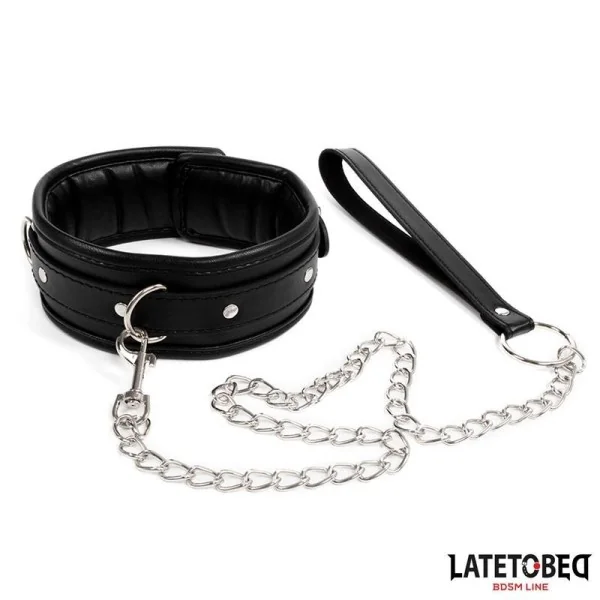 SCHWAMMHALSBAND MIT LEINE VON LATETOBED BDSM LINE