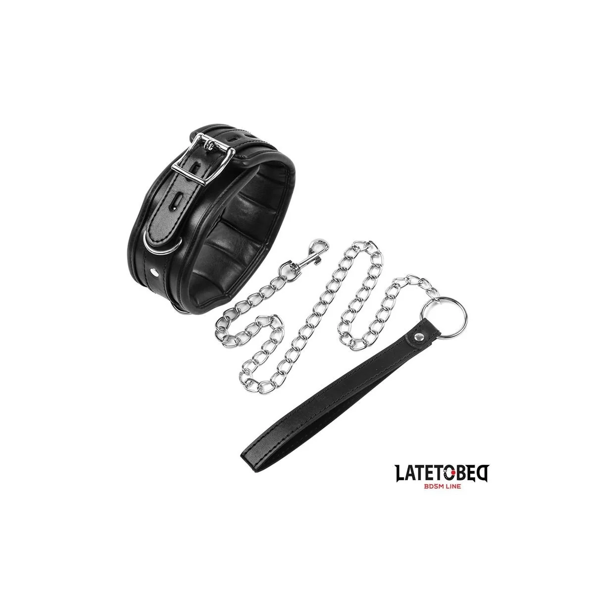 SCHWAMMHALSBAND MIT LEINE VON LATETOBED BDSM LINE