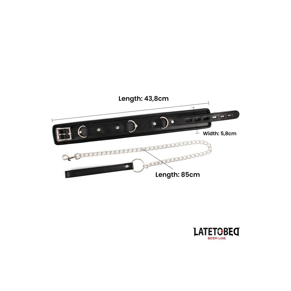 SCHWAMMHALSBAND MIT LEINE VON LATETOBED BDSM LINE