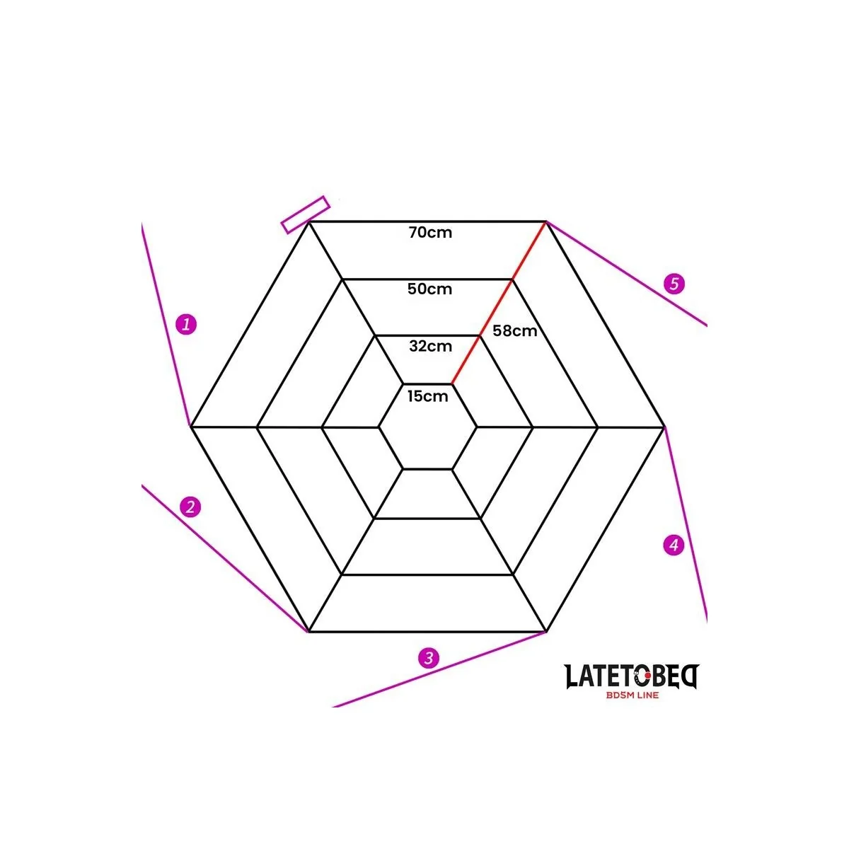 SPIDER WEB BED BONDAGE VON LATETOBED BDSM LINE