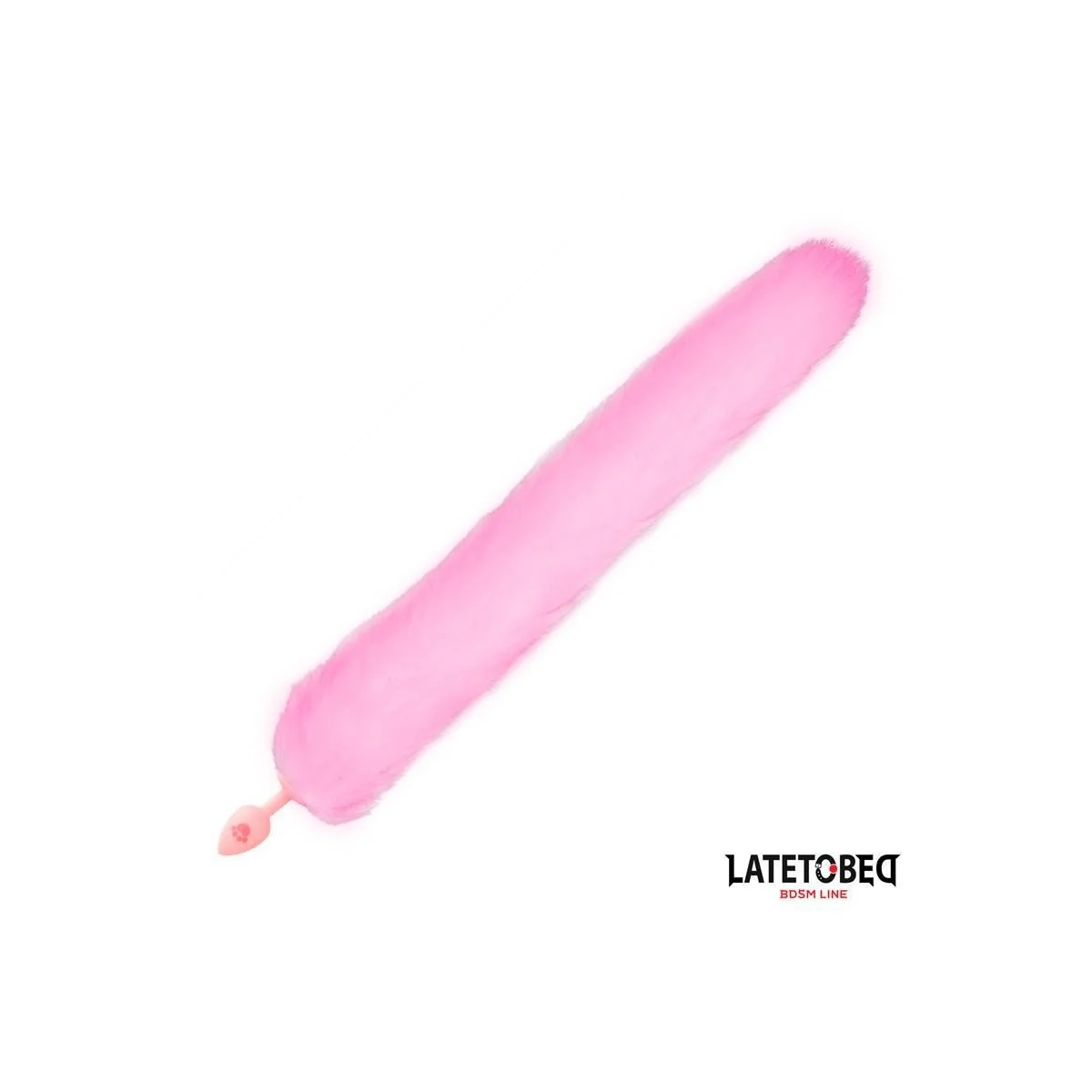 ROSA SILIKON-ANALPLUG MIT FUCHSSCHWANZ ROSA VON LATETOBED BDSM LINE