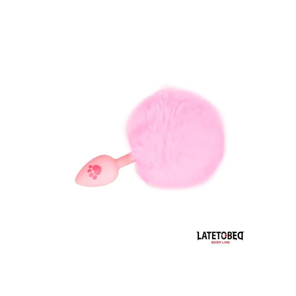 ROSA SILIKON-ANALPLUG MIT POMPON ROSA VON LATETOBED BDSM LINE