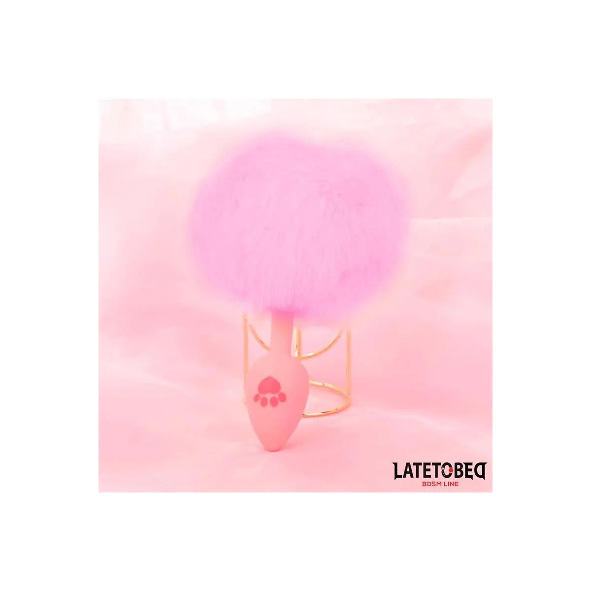 ROSA SILIKON-ANALPLUG MIT POMPON ROSA VON LATETOBED BDSM LINE