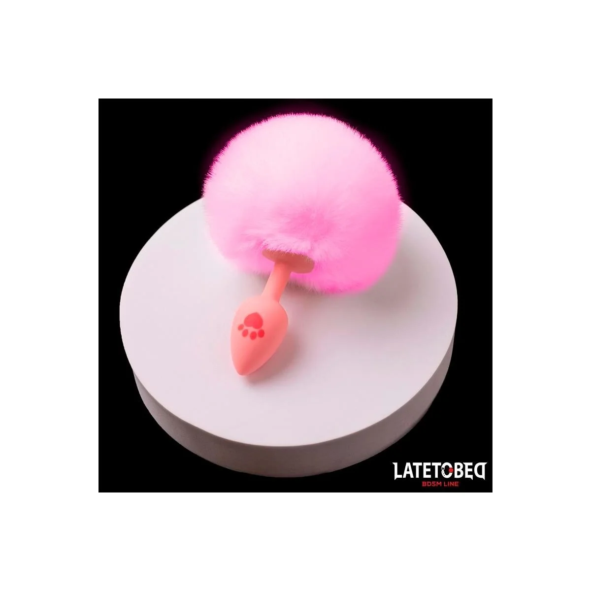 ROSA SILIKON-ANALPLUG MIT POMPON ROSA VON LATETOBED BDSM LINE