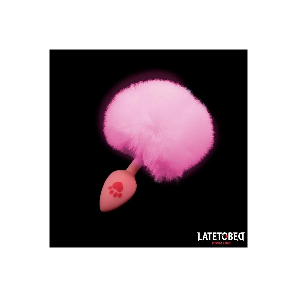 ROSA SILIKON-ANALPLUG MIT POMPON ROSA VON LATETOBED BDSM LINE