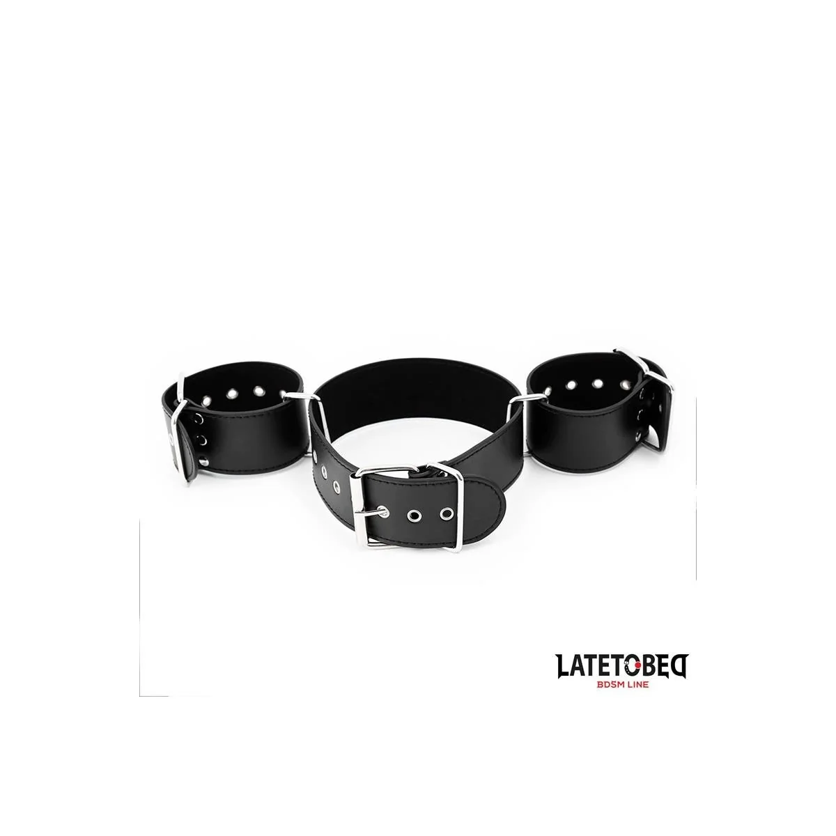 HALS- UND HANDFESSEL VON LATETOBED BDSM LINE