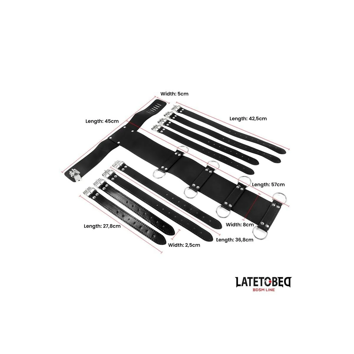 VERSTELLBARER RÜCKEN-HARNESS VON LATETOBED BDSM LINE
