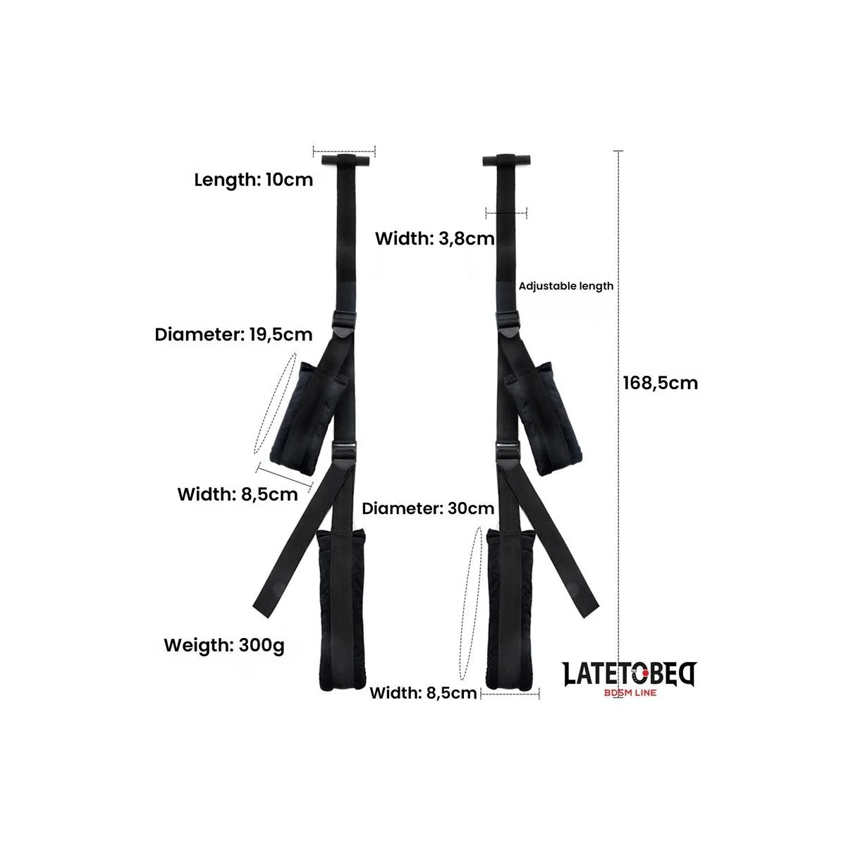 TÜR-SLING SCHWARZ VON LATETOBED BDSM LINE