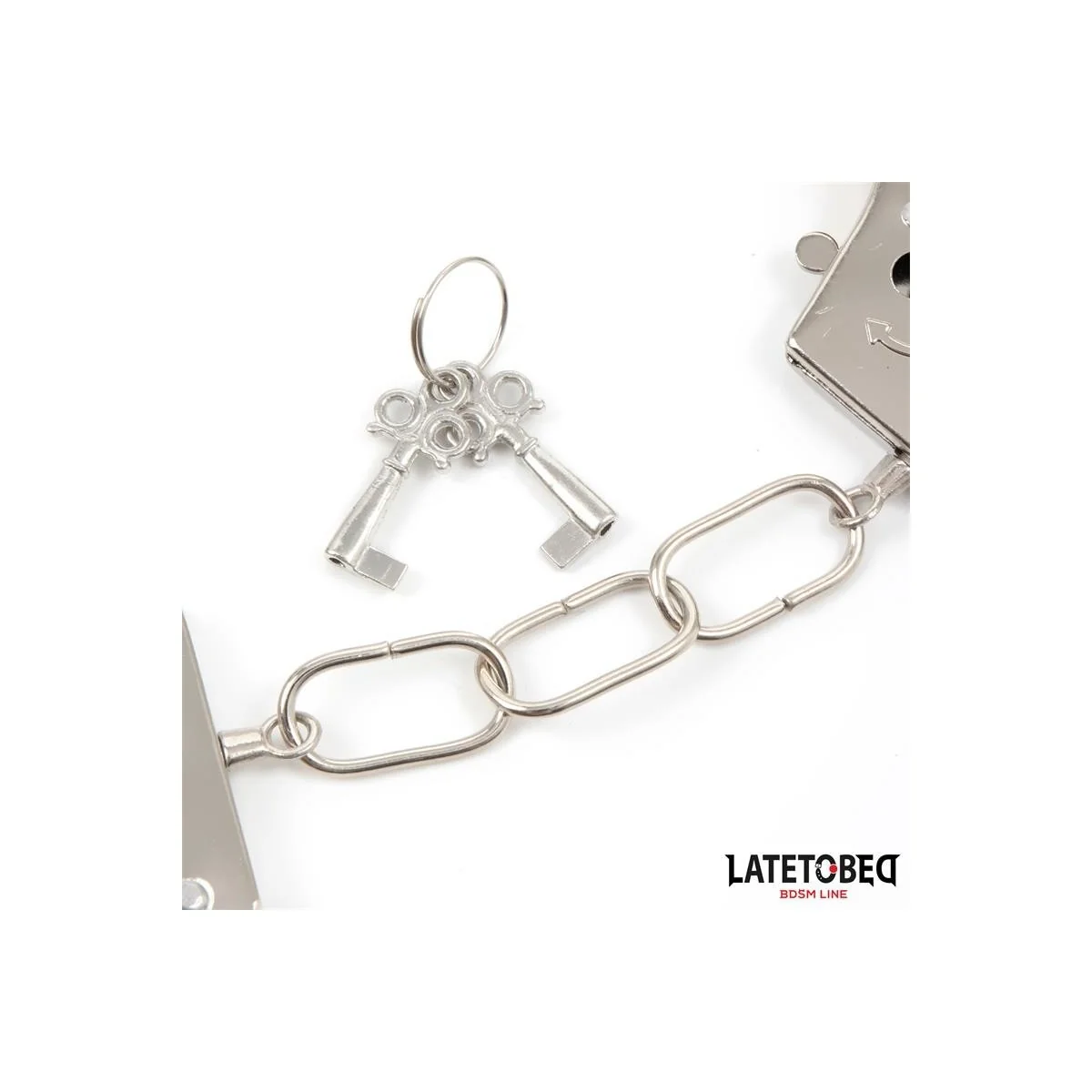 FELLBESETZTE MANSCHETTE MIT VERSCHLUSS ROT VON LATETOBED BDSM LINE