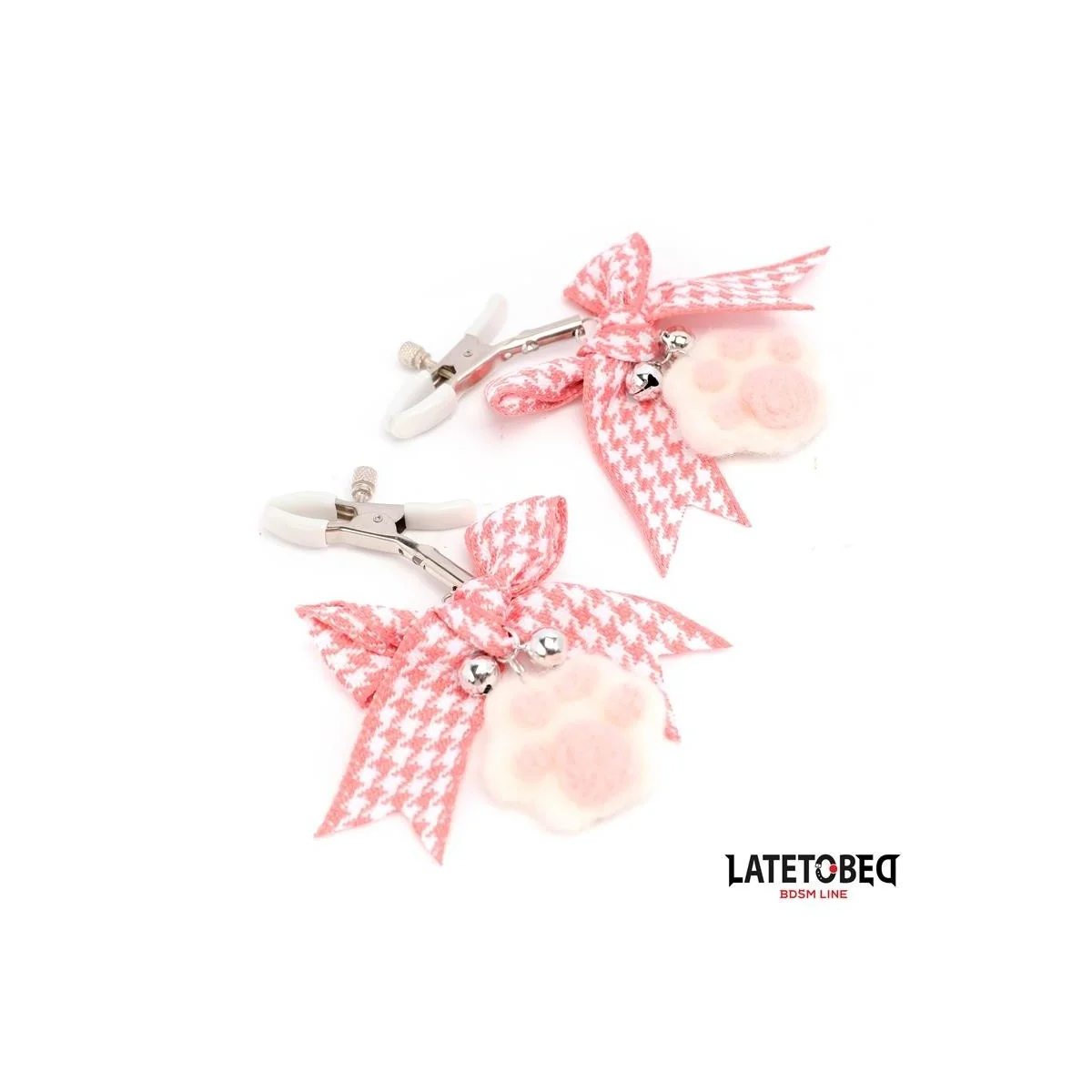 NIPPELKLEMMEN MIT KITTY-PFOTEN-POMPON VON LATETOBED BDSM LINE