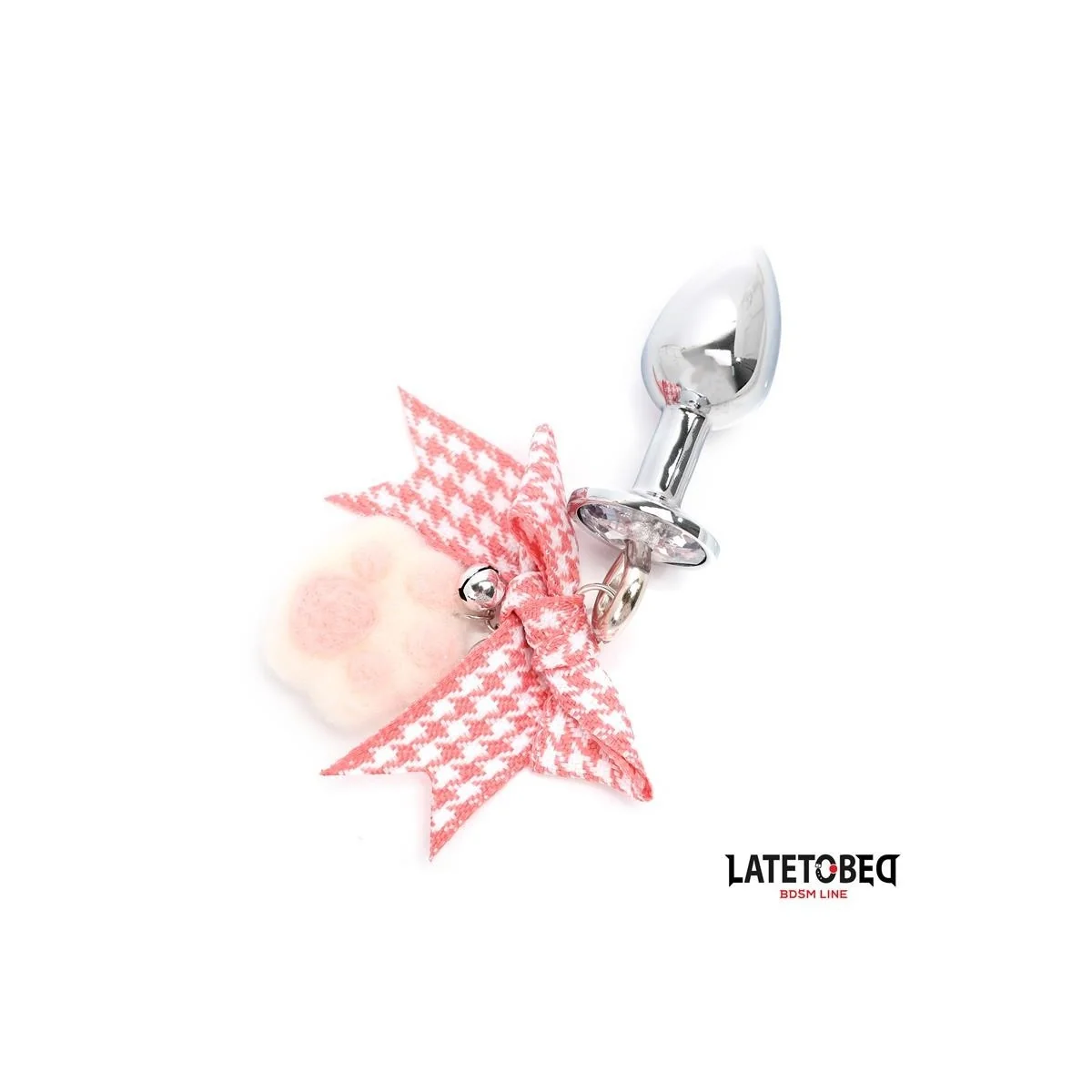 ANALPLUG MIT JUWEL UND POMPON VON LATETOBED BDSM LINE