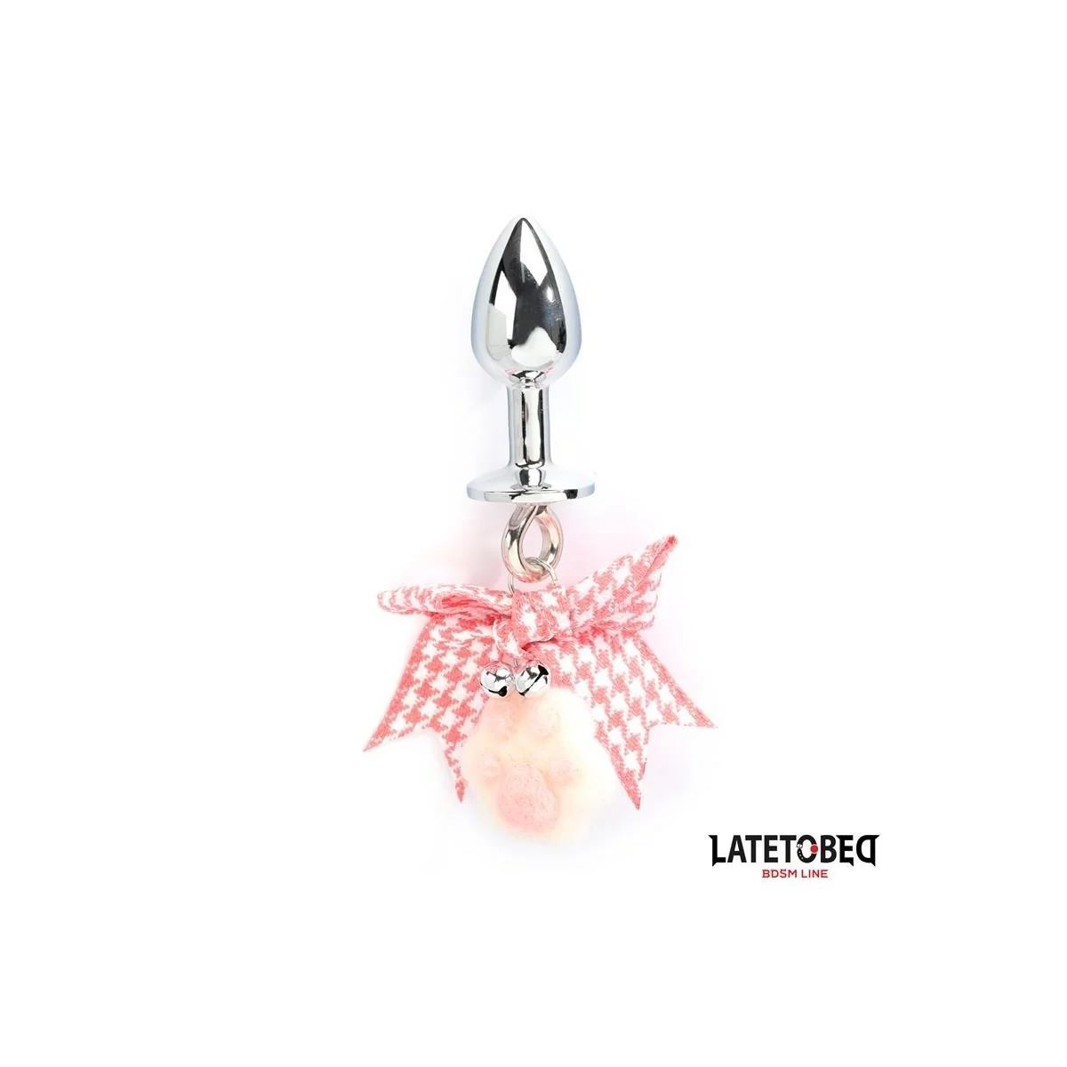 ANALPLUG MIT JUWEL UND POMPON VON LATETOBED BDSM LINE
