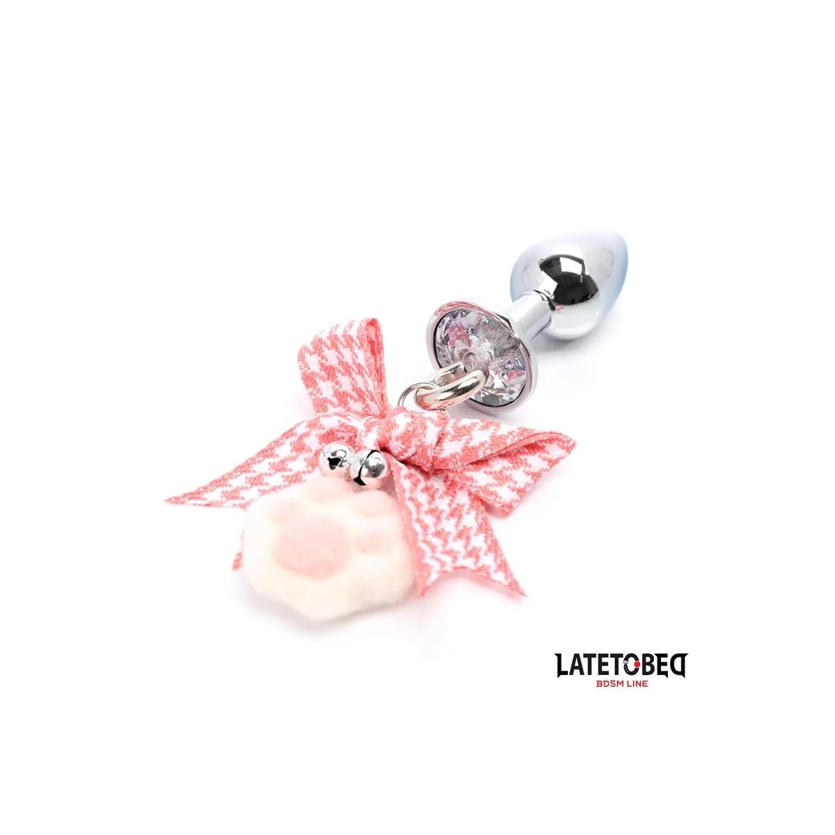 ANALPLUG MIT JUWEL UND POMPON VON LATETOBED BDSM LINE