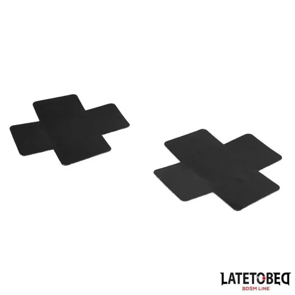 EINWEG-NIPPELABDECKUNG MIT KREUZ VON LATETOBED BDSM LINE