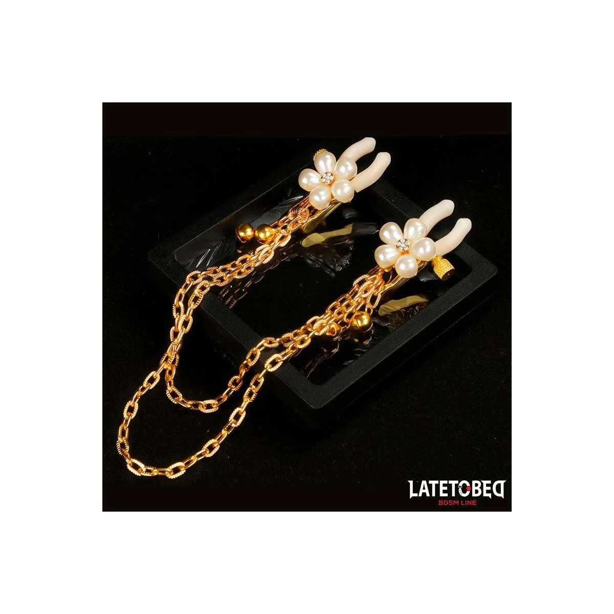 REARL-NIPPELKLEMMEN MIT KETTE VON LATETOBED BDSM LINE