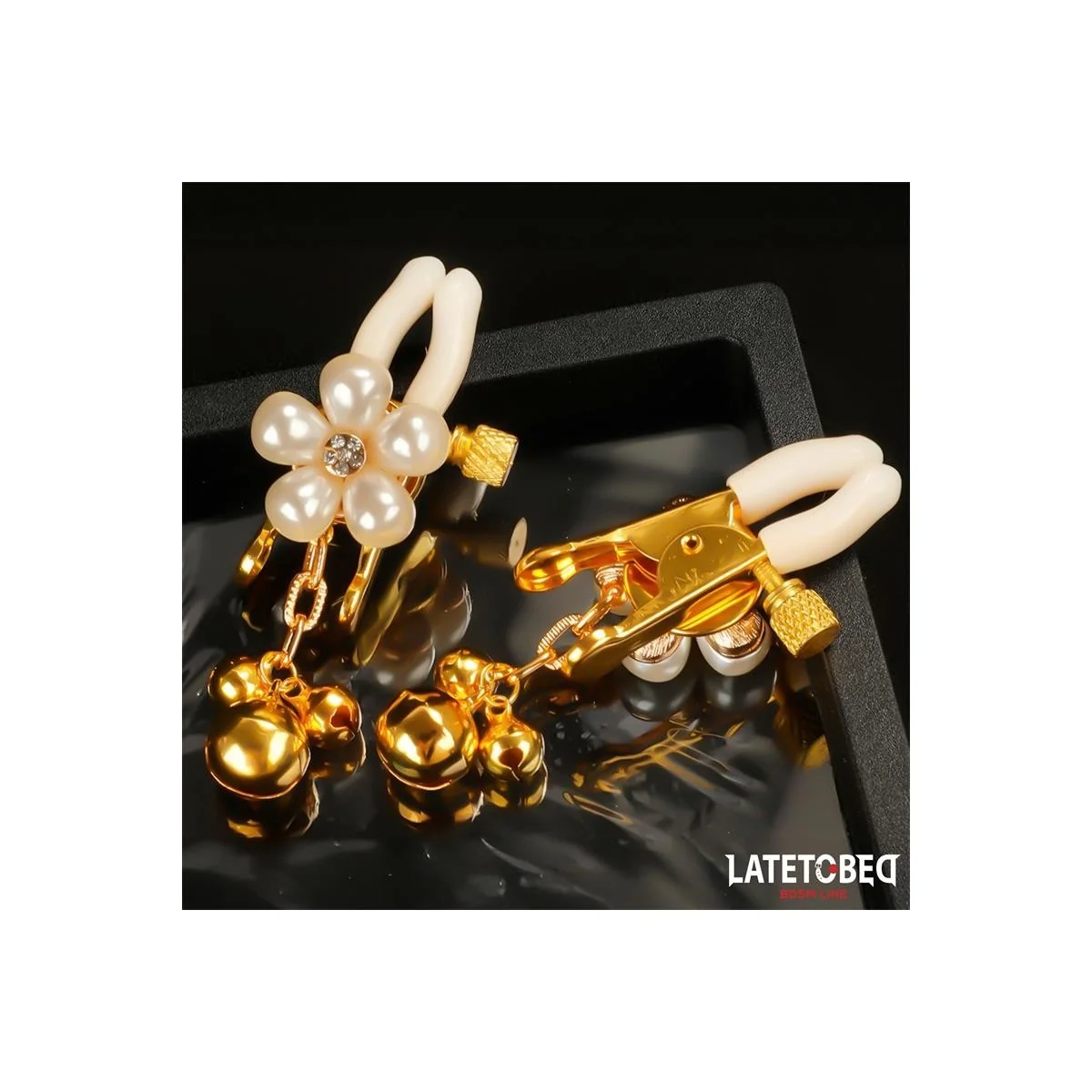 PERLEN-NIPPELKLEMMEN VON LATETOBED BDSM LINE