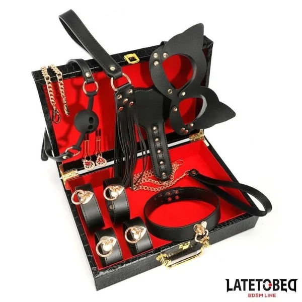 BONDAGE-SET 8-TEILIG MIT ETUI VON LATETOBED BDSM LINE