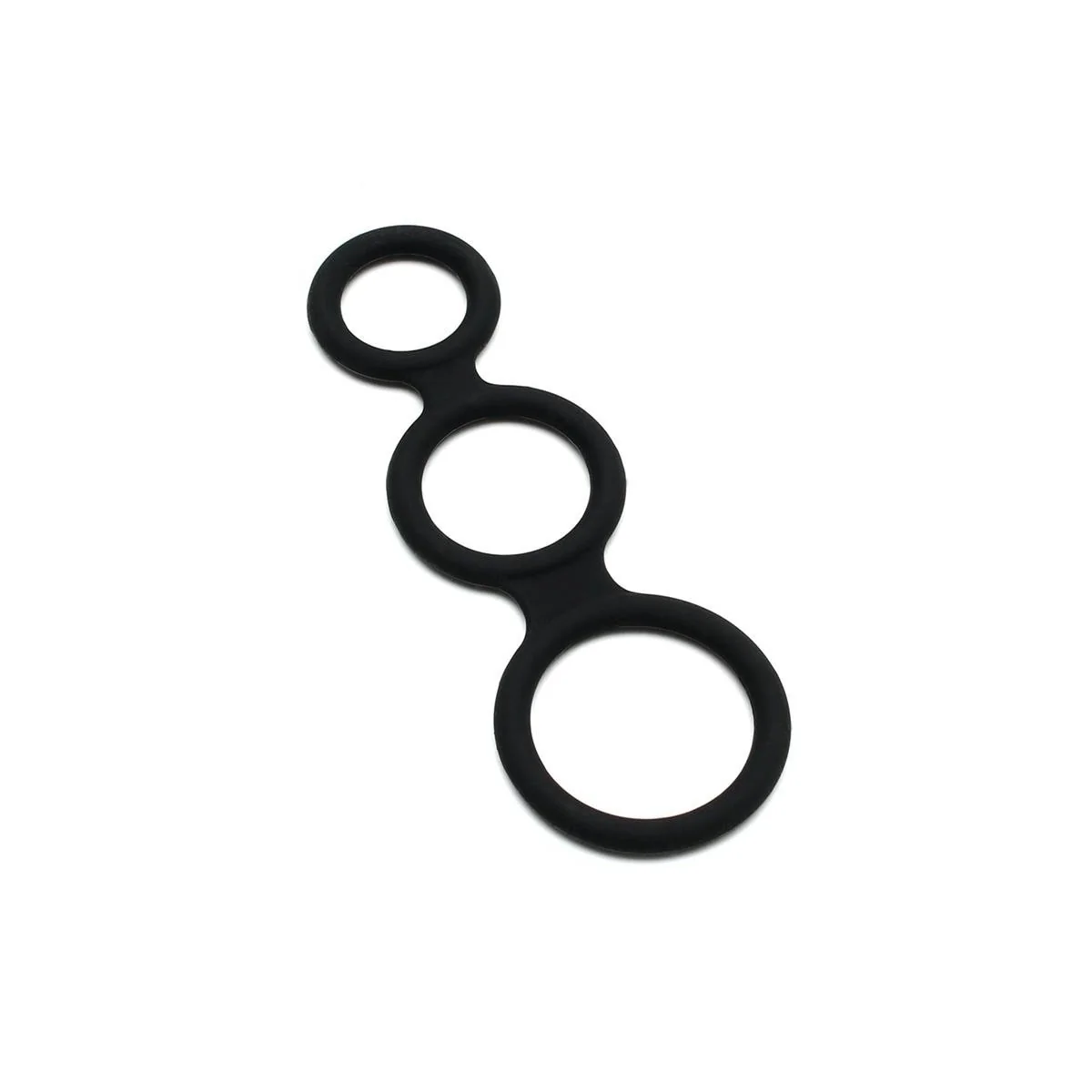 Dreifacher Penisring Schwarz von Latex Play kaufen | Fesselliebe