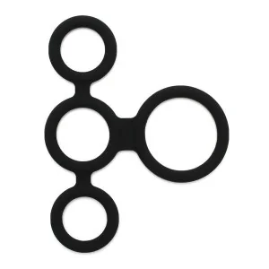 Quatro Penisring und Hodenteiler von Latex Play kaufen | Fesselliebe