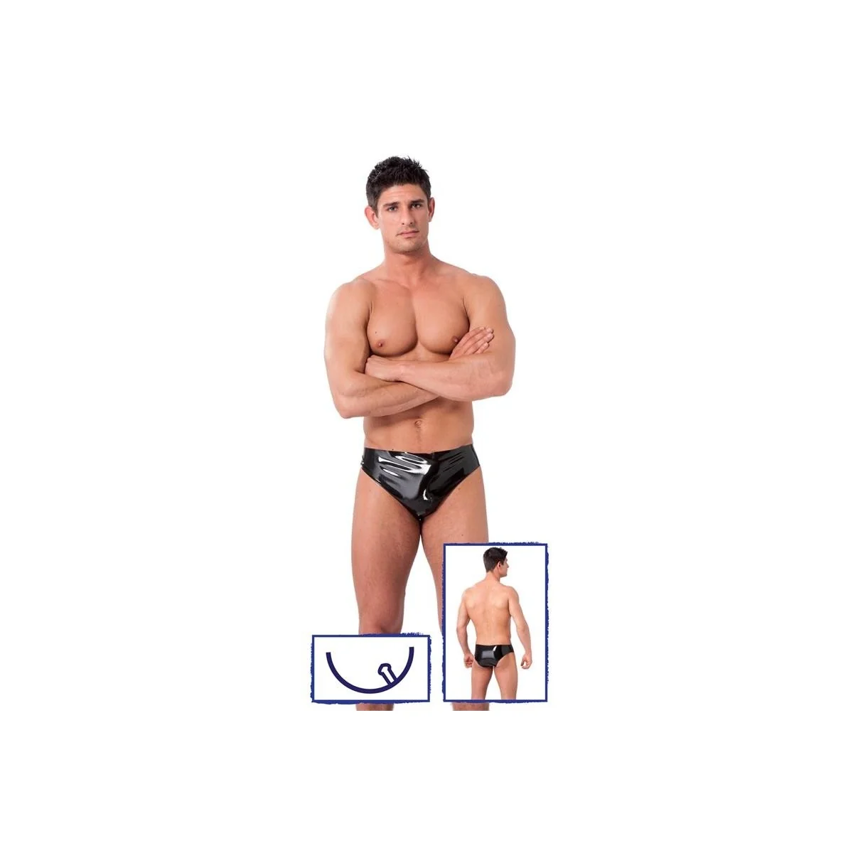 Boxershorts mit Innenstöpsel von Latex Play kaufen | Fesselliebe