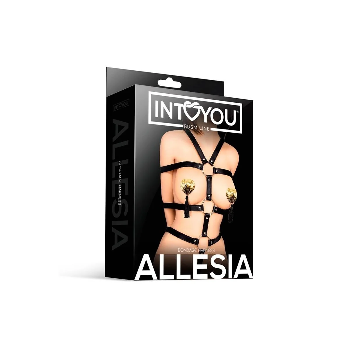 Allesia Bondage Ganzkörperharness mit Handschellen von Intoyou Bdsm Line kaufen | Fesselliebe