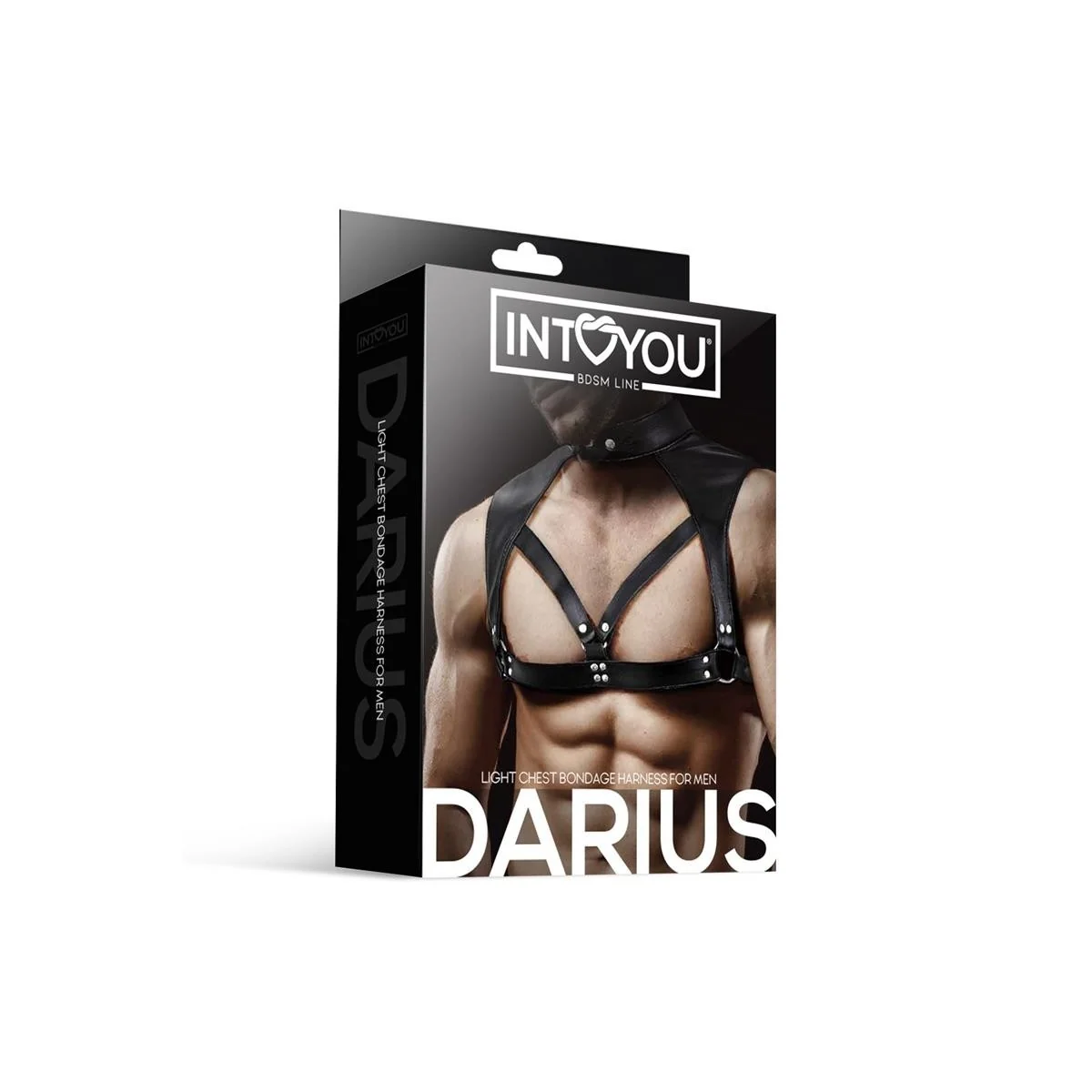 Darius Brust-Bondage-Harness für Männer aus veganem Leder von Intoyou Bdsm Line kaufen | Fesselliebe