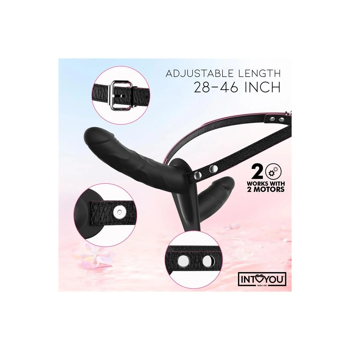 JORDAN STRAP-ON MIT DOPPELTEM VIBRATIONSDILDO UND FERNBEDIENUNG VON INTOYOU BDSM LINE