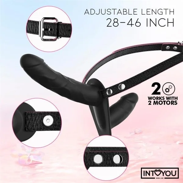 JORDAN STRAP-ON MIT DOPPELTEM VIBRATIONSDILDO UND FERNBEDIENUNG VON INTOYOU BDSM LINE