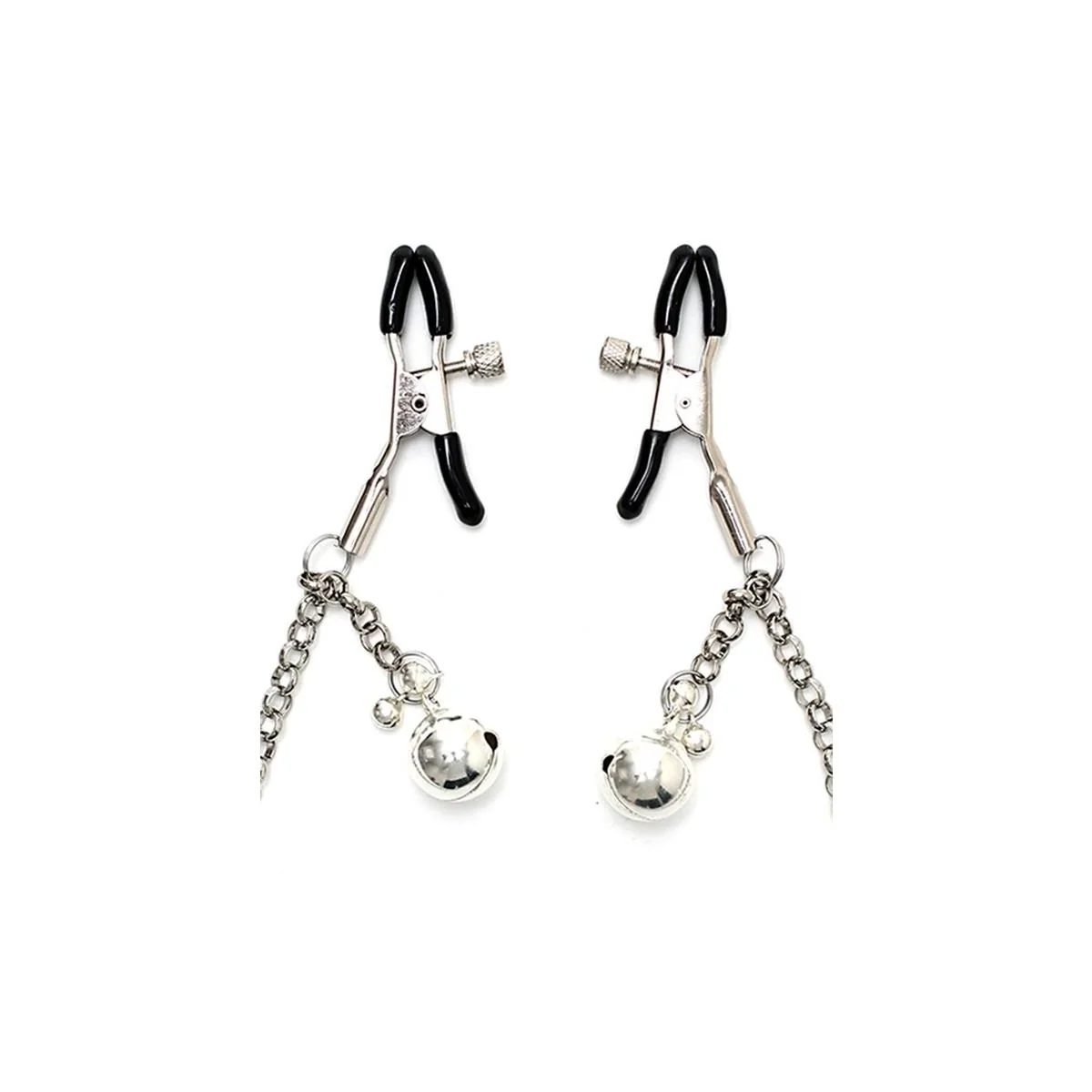 Brustwarzenklammern mit Kette und Glöckchen von Bondage Play kaufen | Fesselliebe