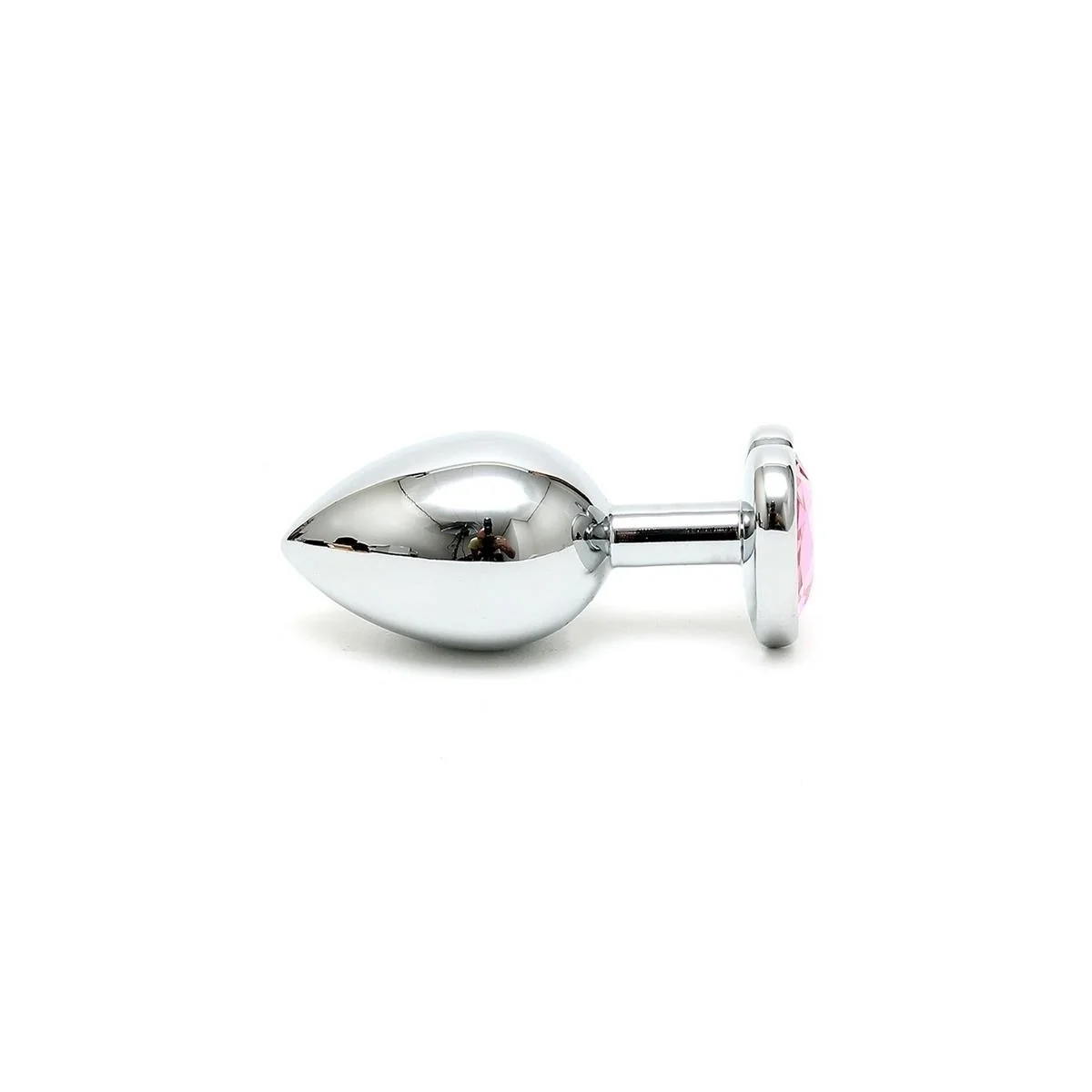 Stahl Butt-Plug mit Kristallherz Pink von Bondage Play kaufen | Fesselliebe