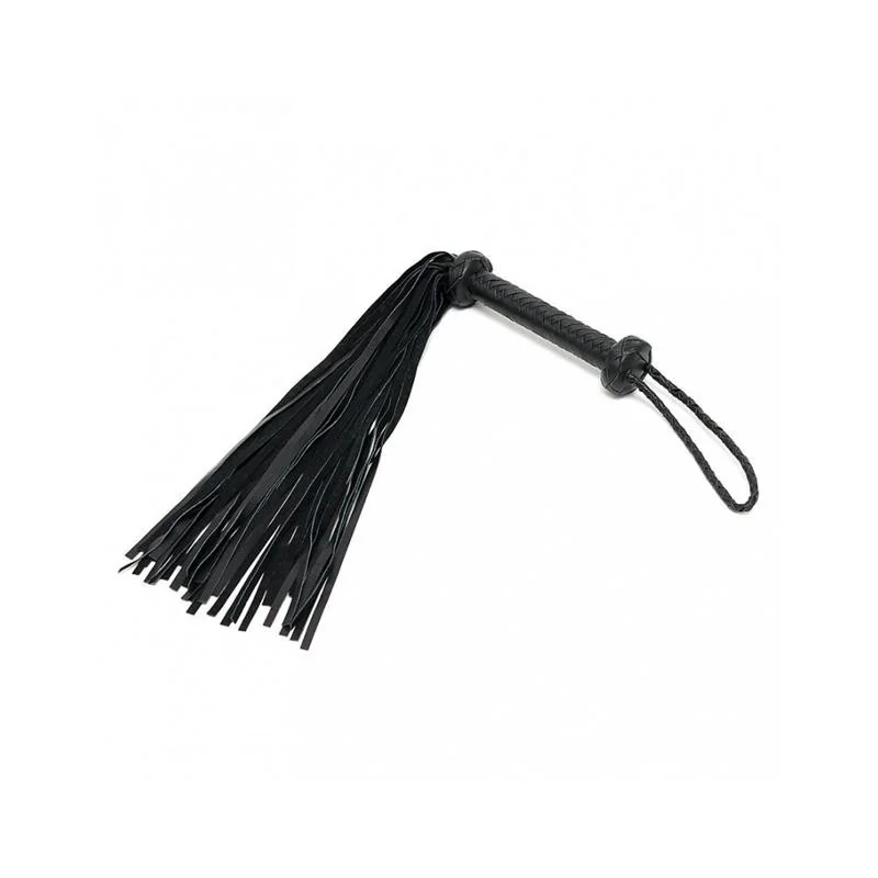 Geflochtener Leder-Flogger Schwarz von Bondage Play kaufen | Fesselliebe