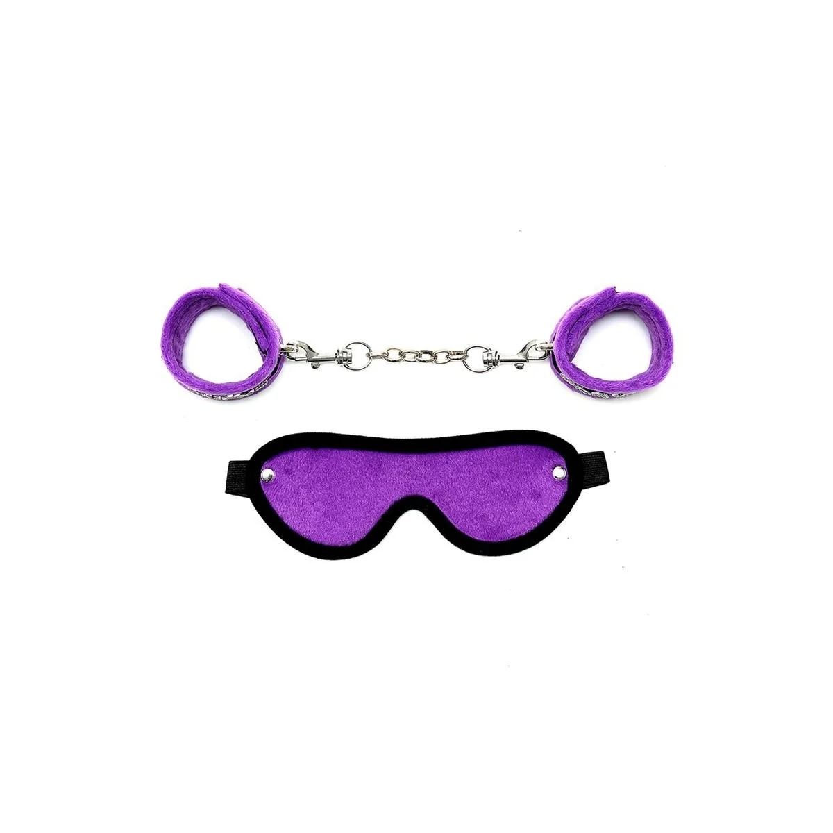 Rimba Handschellen und Augenmaske Lila von Bondage Play kaufen | Fesselliebe