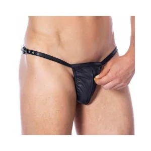 Leder verstellbarer G-String mit Reißverschluss One Size von Bondage Play kaufen | Fesselliebe