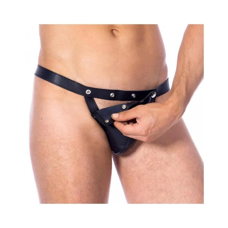 Verstellbarer Slip aus Leder One Size von Bondage Play kaufen | Fesselliebe