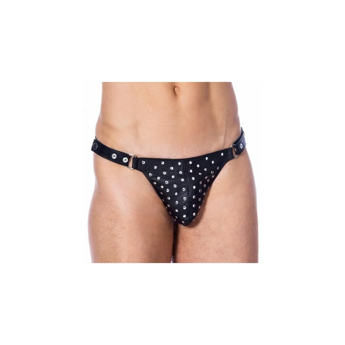 Leder-String mit Nieten verstellbar von Bondage Play kaufen | Fesselliebe