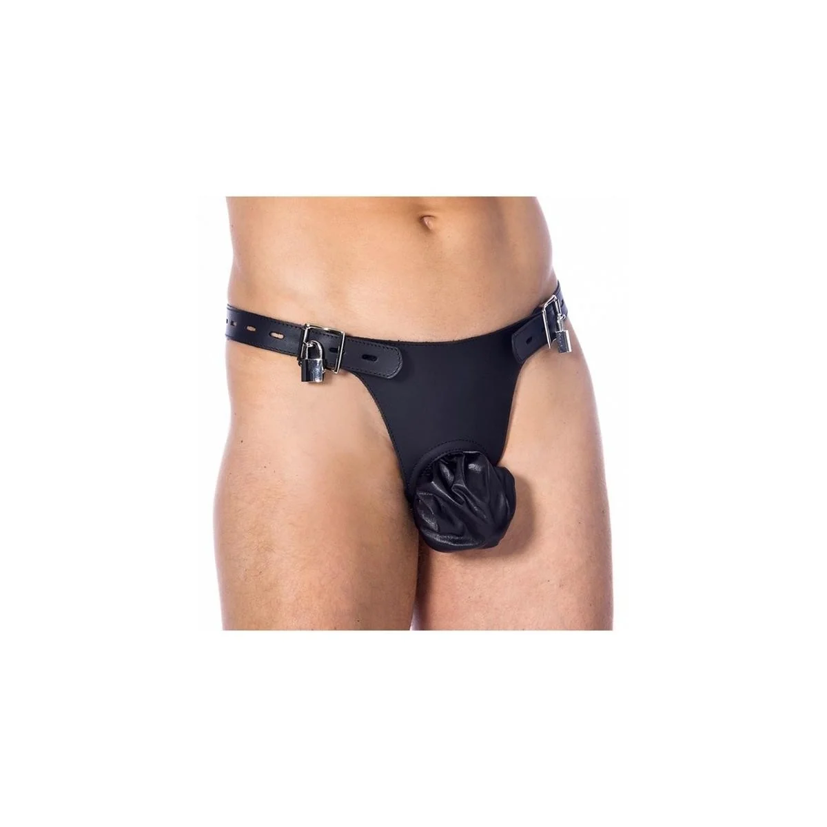 Keuschheitsgürtel mit verstellbaren Vorhängeschlössern von Bondage Play kaufen | Fesselliebe