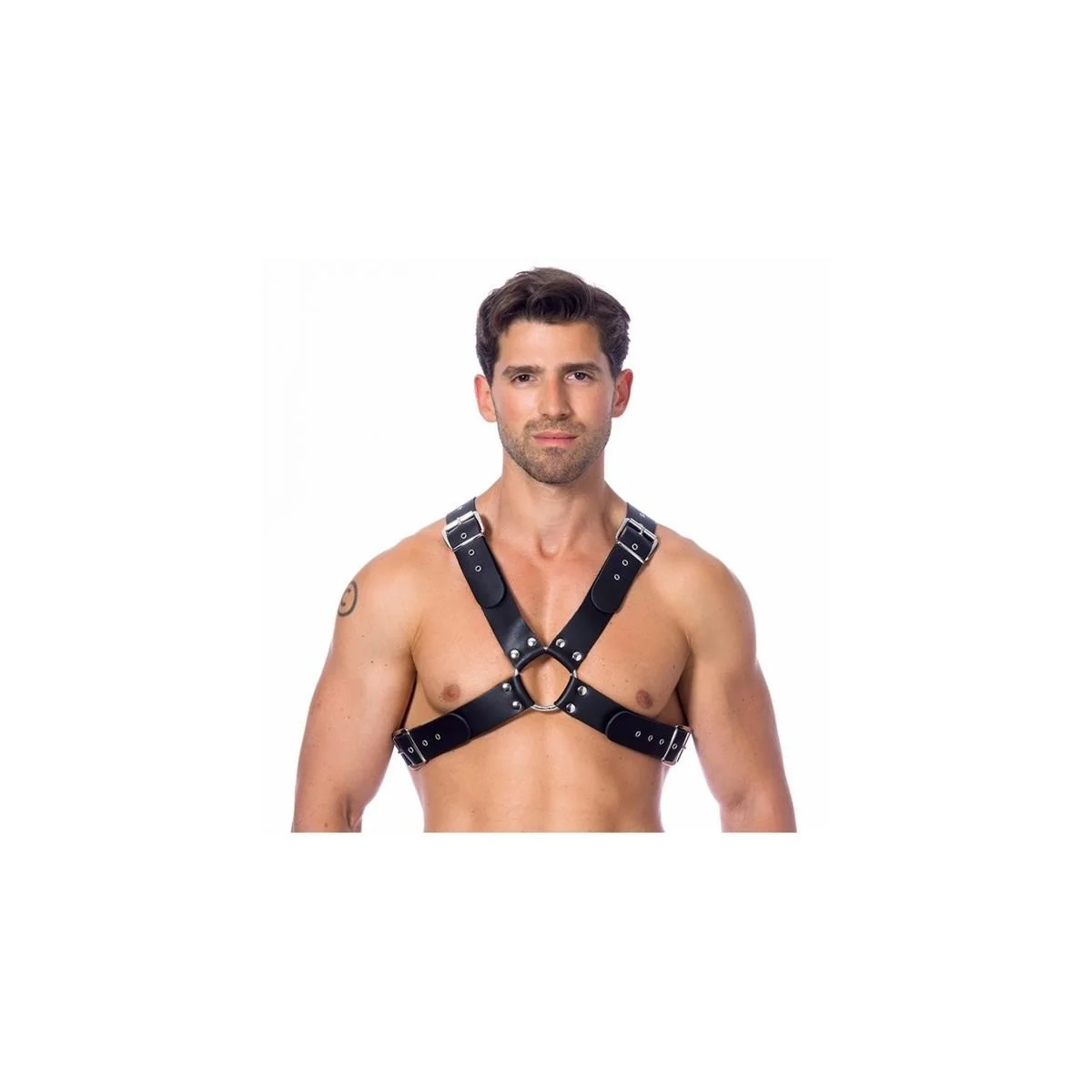 Verstellbares Leder-Geschirr mit Schnallen von Bondage Play kaufen | Fesselliebe