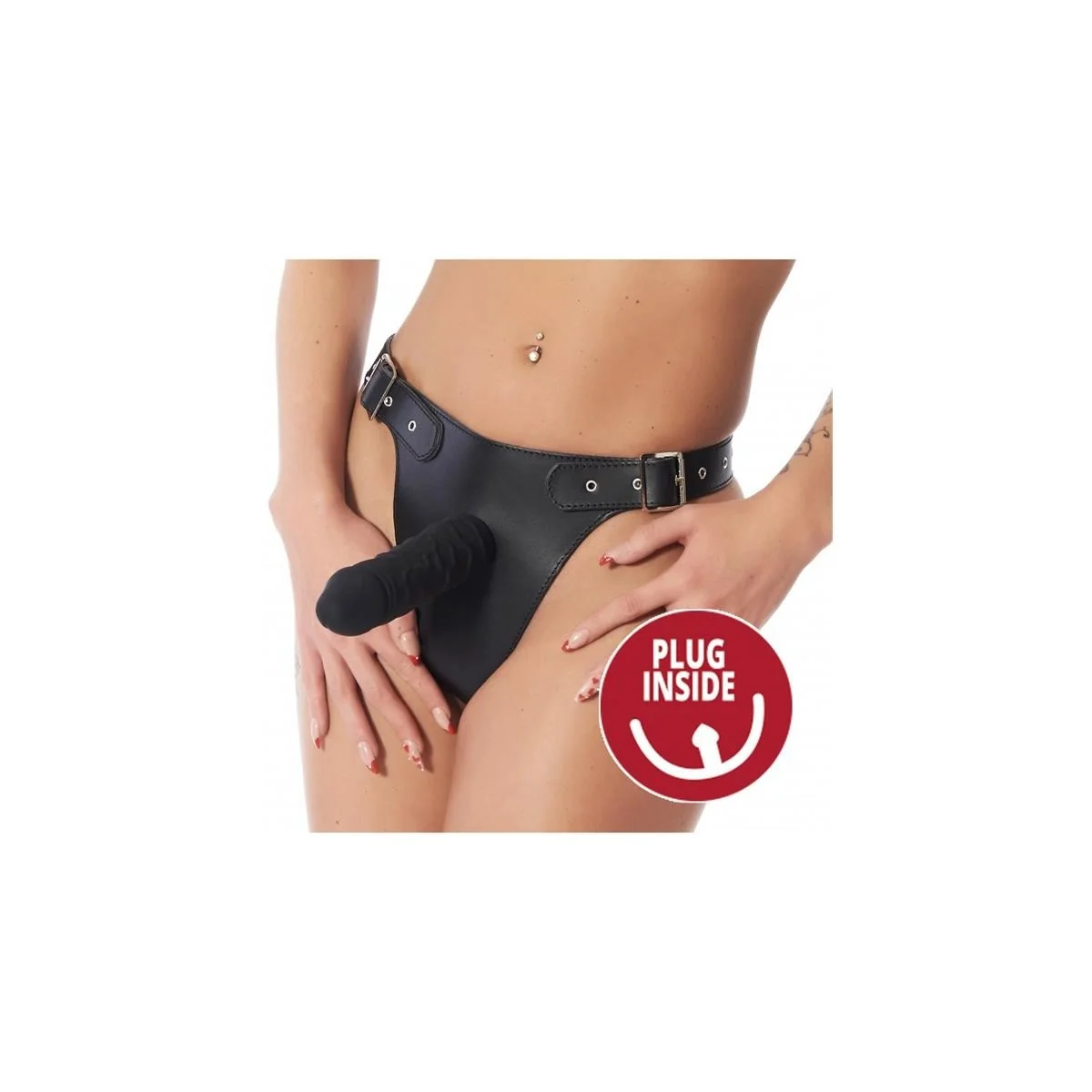 Strap-on Harness verstellbar mit Innen- und Außendildo von Bondage Play kaufen | Fesselliebe