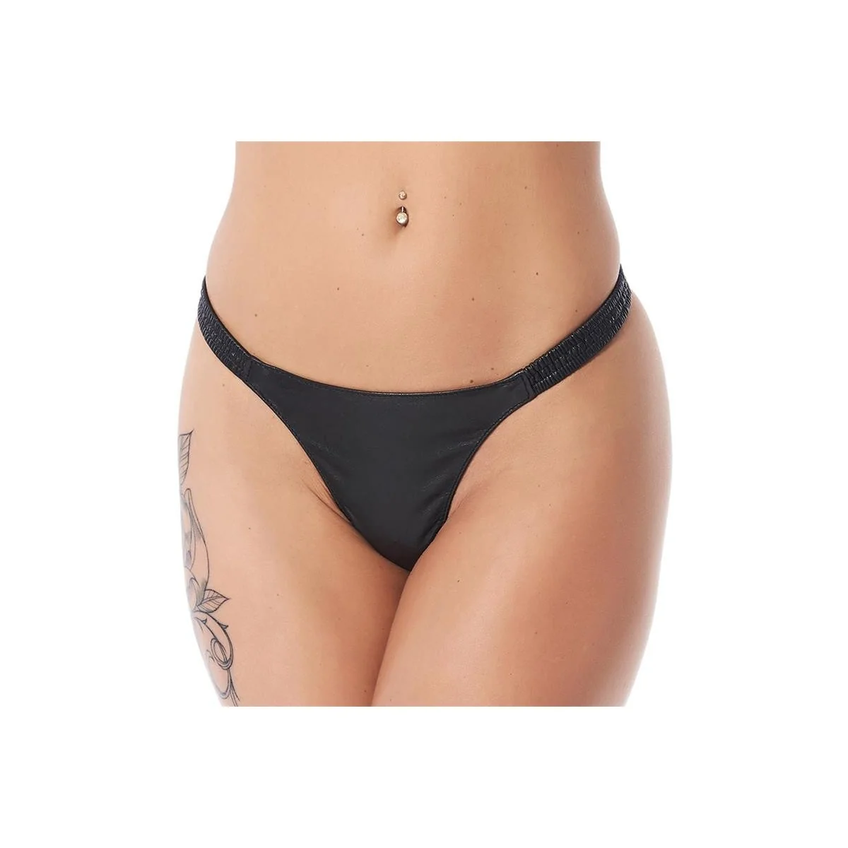 Rimba G-String Schwarz Elastisch von Bondage Play kaufen | Fesselliebe