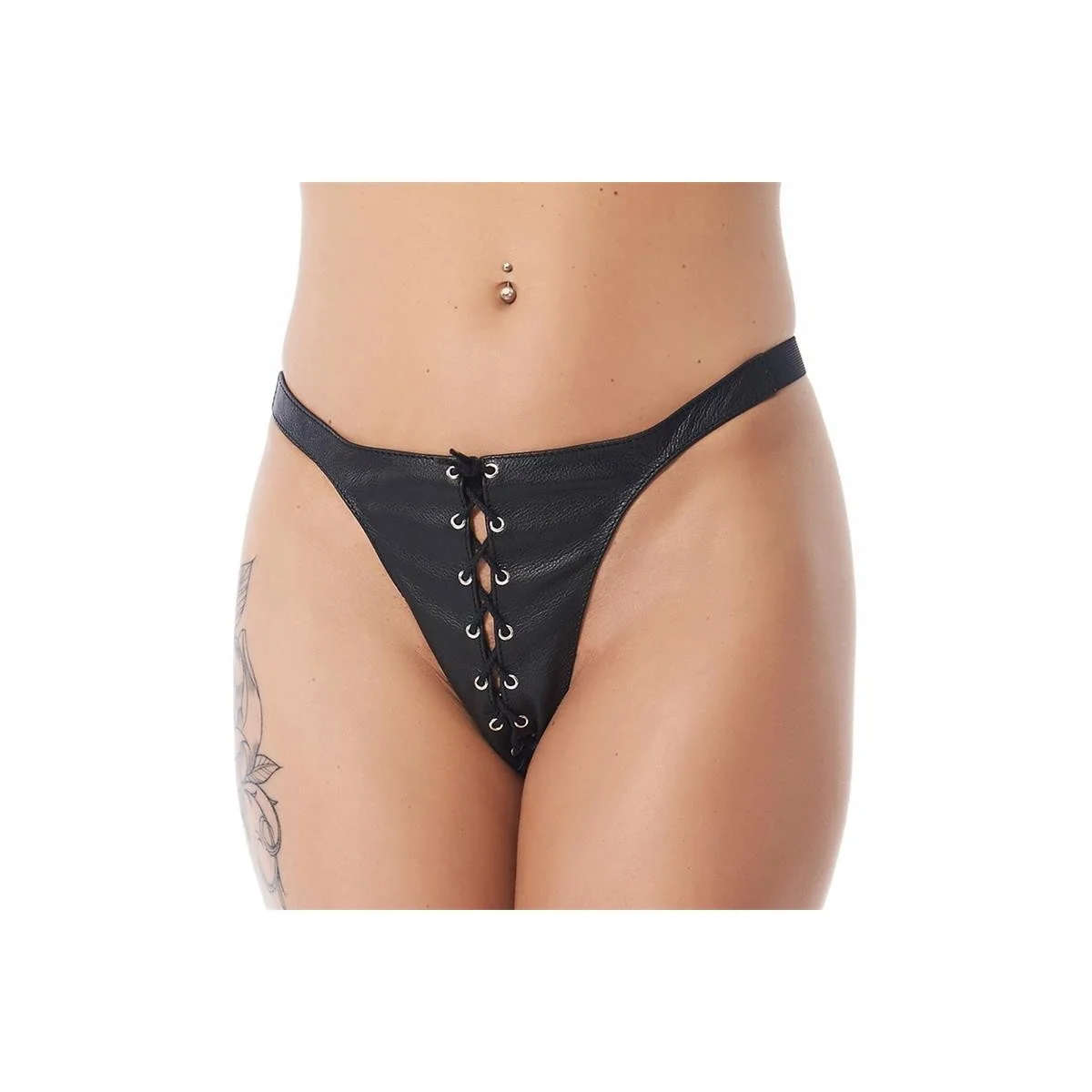 Verstellbare schwarze Slips von Bondage Play kaufen | Fesselliebe