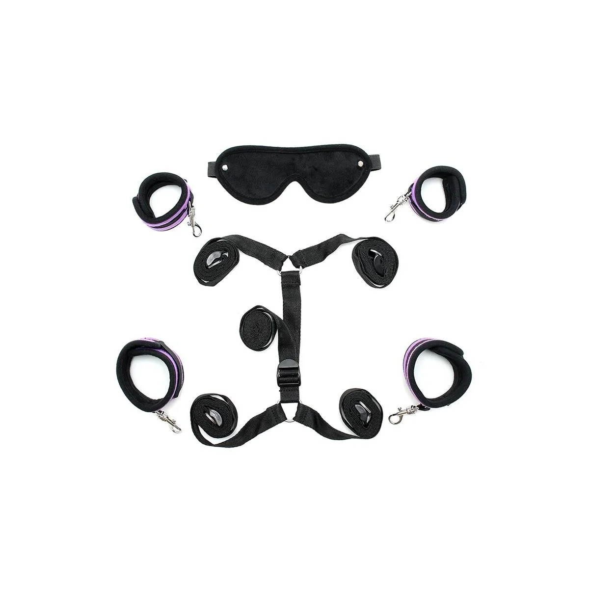 Fesselset für unter die Matratze, Lila von Bondage Play kaufen | Fesselliebe