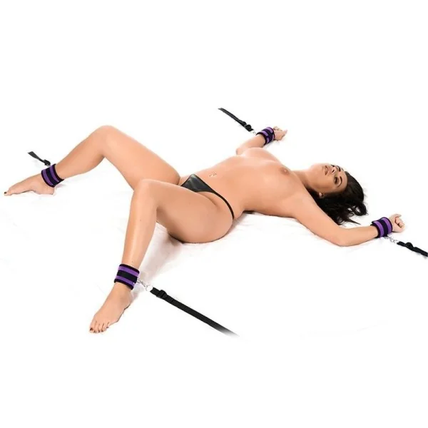 Fesselset für unter die Matratze, Lila von Bondage Play kaufen | Fesselliebe