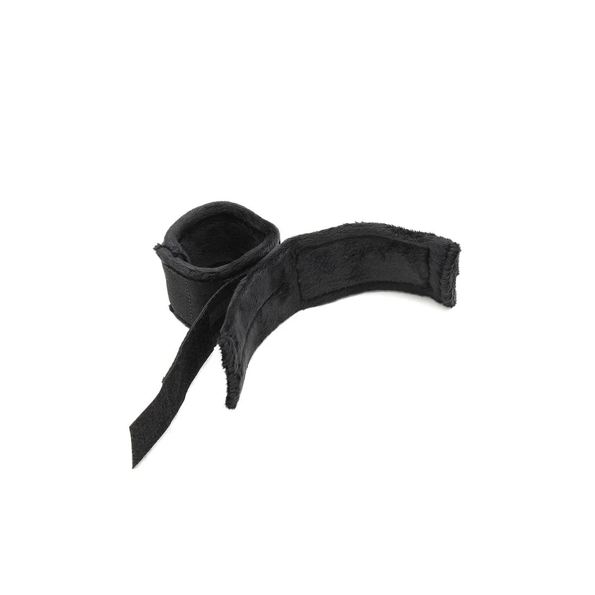 Rimba Handschellen mit Maske verstellbar schwarz von Bondage Play kaufen | Fesselliebe