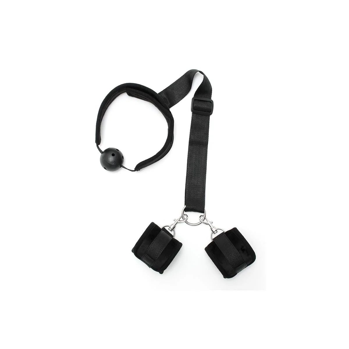Set Mundknebel mit Fesseln Schwarz von Bondage Play kaufen | Fesselliebe