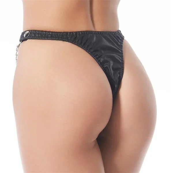 Rimba Slip mit Ketten Schwarz von Bondage Play kaufen | Fesselliebe